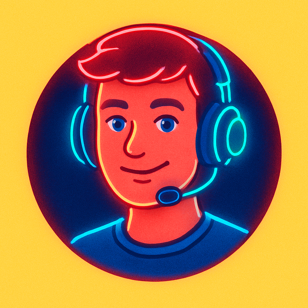 Player avatar — neon portrait